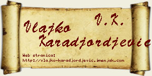 Vlajko Karađorđević vizit kartica